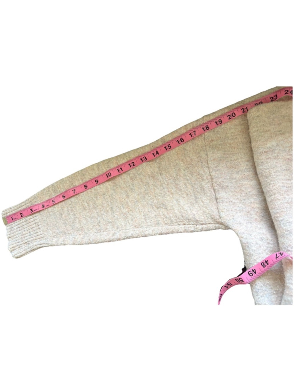 Time and Tru Oatmeal Heather Open Front Cardigan Pockets Long Soft AS-IS READ - Picture 8 of 8